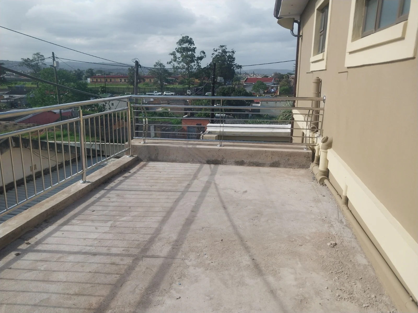 Stainless steel terrace balustrade